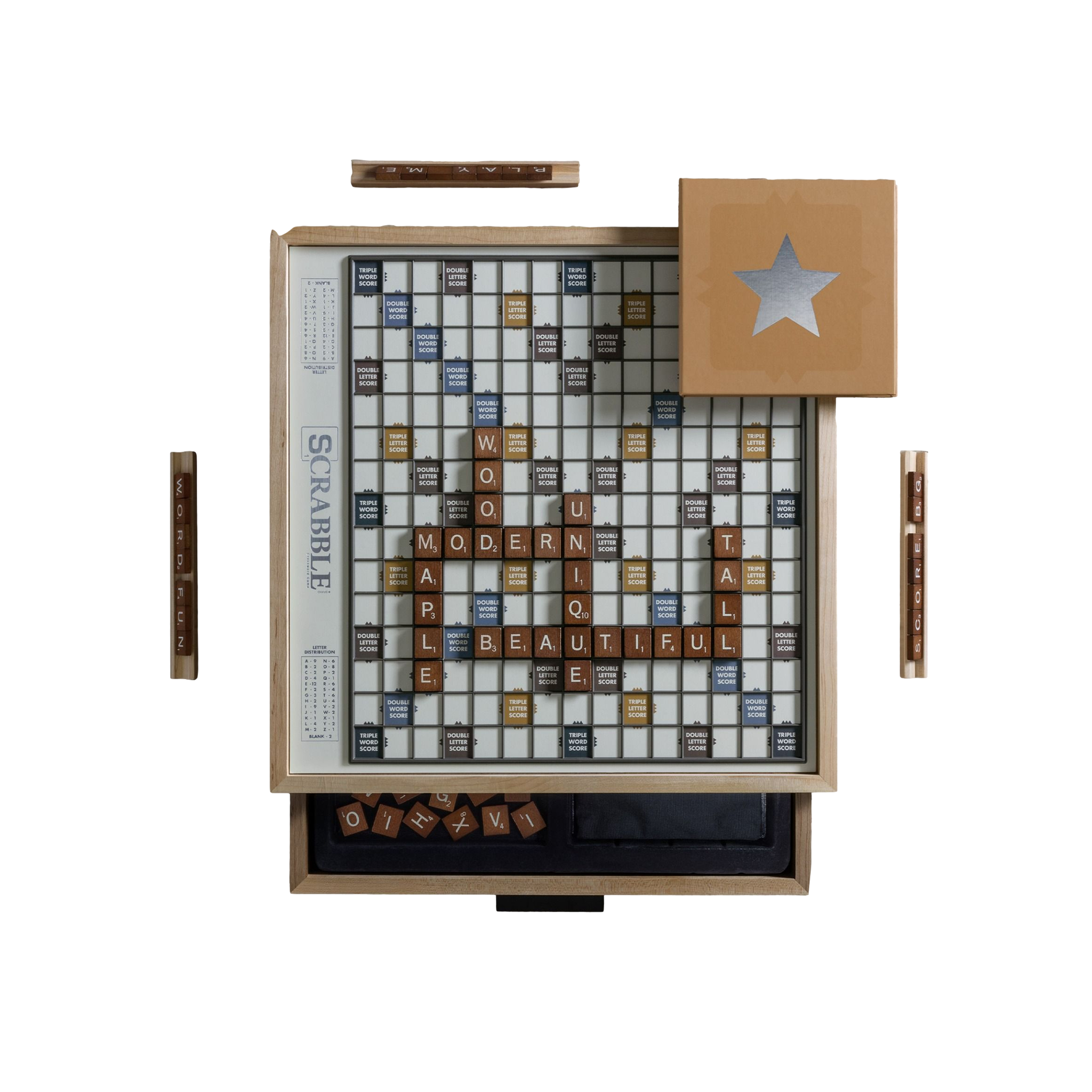 Scrabble Deluxe Premier Wood Edition Game