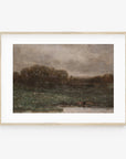 Vintage Oil Painting | Moody Muted Landscape Art Print L135: 16”x20”