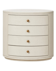 Amelia Oval Nightstand (Ivory)