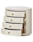 Amelia Oval Nightstand (Ivory)