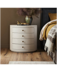 Amelia Oval Nightstand (Ivory)