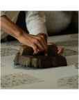 Block Print Landscape Muslin Baby Quilt