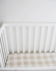 Gingham Cotton Muslin Crib Sheet